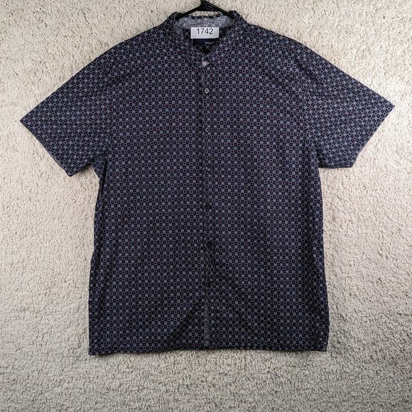 Bruno* Men's Short Sleeve Button Down Straight Hem BOHO Print Shirt~ Size‎ XL - Picture 5 of 11